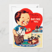 レトロヴィンテージバレンタインホリデードクターハガキ シーズンポストカード (正面/裏面)