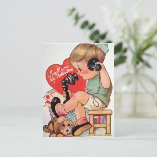 レトロヴィンテージバレンタインボーイ シーズンポストカード (スタンド正面)