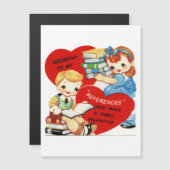 レトロヴィンテージバレンタイン磁気カード (正面/裏面)