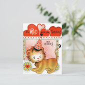 レトロヴィンテージバレンタイン葉書 シーズンポストカード (スタンド正面)