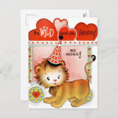 レトロヴィンテージバレンタイン葉書 シーズンポストカード (正面/裏面)