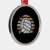 レトロヴィンテージバレーボール メタルオーナメント (右)