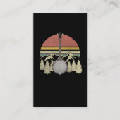 レトロヴィンテージバンジョブルーグラスマウンテンミュージシャン 名刺 (正面)