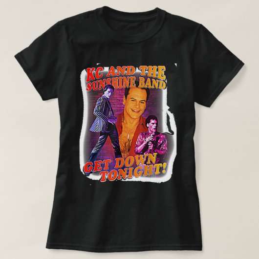 レトロヴィンテージバンドベイシティローラミュージックロックギ Tシャツ (デザイン正面)