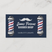レトロヴィンテージバーバーショップ美容師理容師ショップ 名刺 (正面)