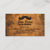 レトロヴィンテージバーバーショップ美容師理容師ショップ 名刺 (裏面)