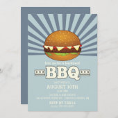 レトロヴィンテージバーベキューパーティー 招待状 (正面/裏面)
