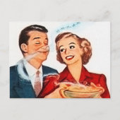 レトロヴィンテージパイベーキングレディ ポストカード (正面)