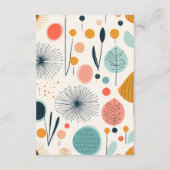 レトロヴィンテージパター結婚ンズゲスト詳細 エンクロージャーカード (裏面)