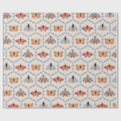 レトロヴィンテージパテル ラッピングペーパー (フラット)