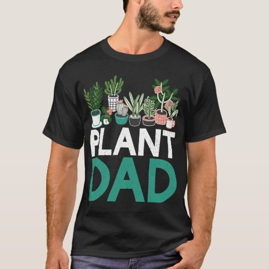 レトロヴィンテージパパ園芸植物パパ Tシャツ (正面)