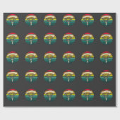 レトロヴィンテージパラグライダースカイダイバーパラシュートスポーツ ラッピングペーパー (フラット)