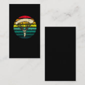 レトロヴィンテージパラグライダースカイダイバーパラシュートスポーツ 名刺 (正面/裏面)