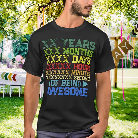 レトロヴィンテージパーソナライズされた年日誕生日 Tシャツ