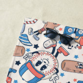 レトロヴィンテージパーソナライズされた野球 ビーチタオル (インサイチュ)