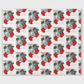 レトロヴィンテージパーティーキャットラップ ラッピングペーパー (フラット)