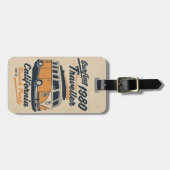 レトロヴィンテージビーチサーフィンポスター ラゲッジタグ (正面横)