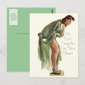 レトロヴィンテージピンアップシューズあまりにも多くのシューズハガキ ポストカード (正面/裏面)