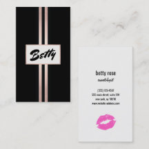 レトロヴィンテージピンクキスをするリップストライプ金ゴールド美しい