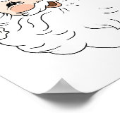 レトロヴィンテージピンクサンタクロース ポスター (角)