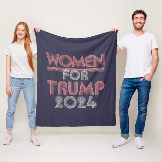 レトロヴィンテージピンク女性2020トランプ フリースブランケット (インサイチュ)