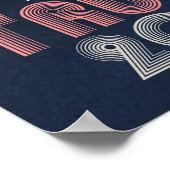 レトロヴィンテージピンク女性2020トランプ ポスター (角)