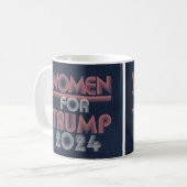 レトロヴィンテージピンク女性2024トランプ コーヒーマグカップ (正面左)