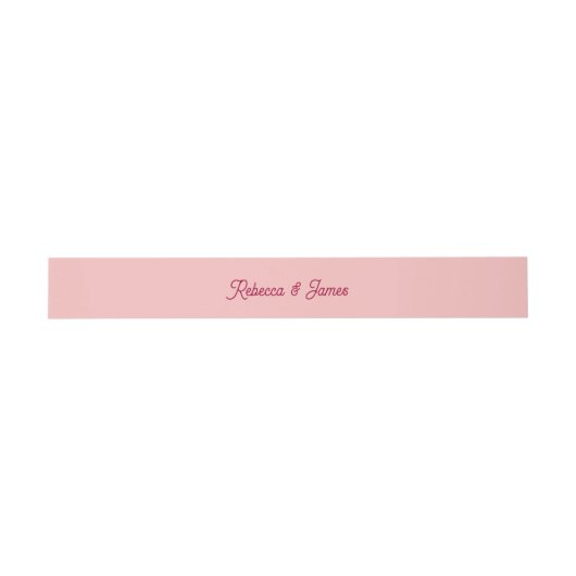 レトロヴィンテージピンク明るい赤紫色結婚タイポグラフィ 招待状ベリーバンド (フラット)