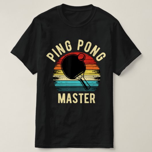 レトロヴィンテージピンポン Tシャツ (デザイン正面)