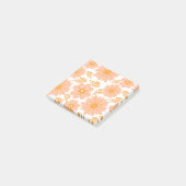 レトロヴィンテージピーチファズオレンジフラワーパターン ポストイット (アングル)