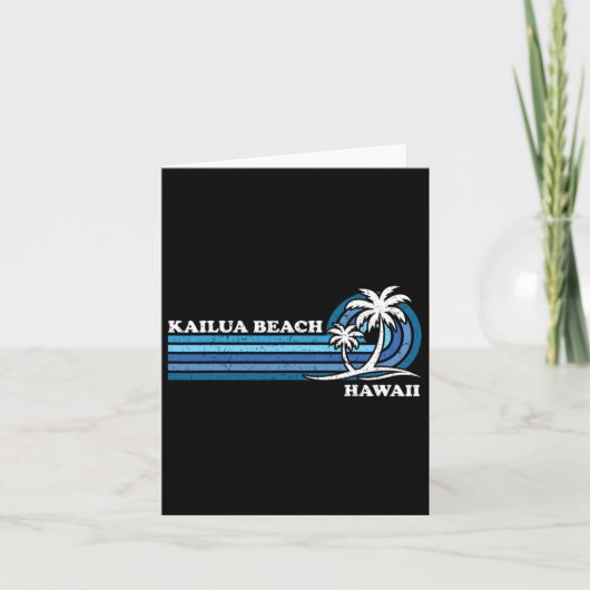レトロヴィンテージファミリーバケーションハワイカイルアビーチ カード (正面)