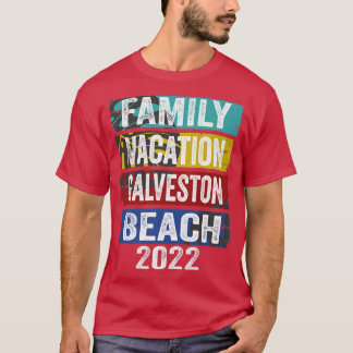レトロヴィンテージファミリーバケーション2022テアスガルベストン Tシャツ