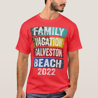 レトロヴィンテージファミリーバケーション2022テアスガルベストン Tシャツ