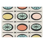 レトロヴィンテージフィルドオーバルパターンパステル テーブルクロス (正面(横))