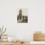 レトロヴィンテージフォトニューヨークシティ建物 ポスター (キッチン)