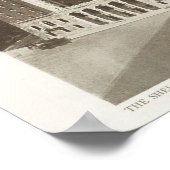 レトロヴィンテージフォトニューヨークシティ建物 ポスター (角)