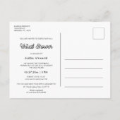 レトロヴィンテージフォントバーチャルベビーシャワー写真 ポストカード (裏面)