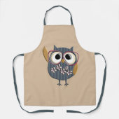 レトロヴィンテージフクロウ名前をカスタムするパーソナライズされたiPod To エプロン (正面)
