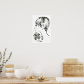 レトロヴィンテージフランスのヘアスタイルと管理 ポスター (キッチン)