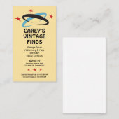 レトロヴィンテージフリーマーケットまたはブースベンダー 名刺 (正面/裏面)