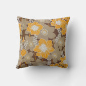 レトロヴィンテージフローラルパターン装飾用クッション クッション (裏面)