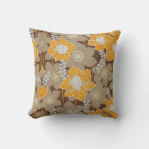 レトロヴィンテージフローラルパターン装飾用クッション