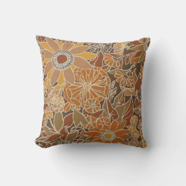 レトロヴィンテージフローラルパターン装飾用クッション クッション
