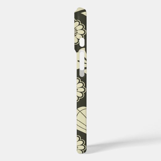 レトロヴィンテージフローラ白黒 Case-Mate iPhoneケース (裏面 / 左)