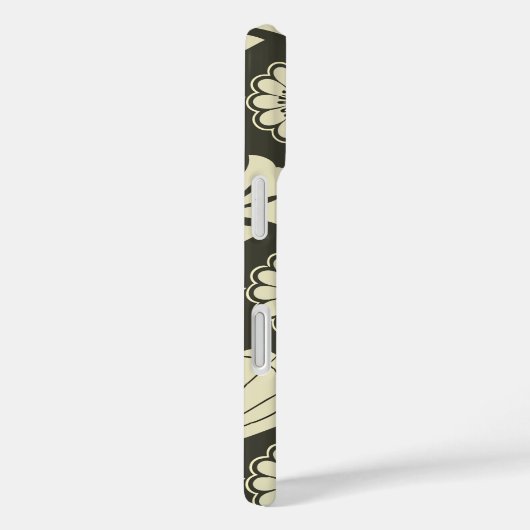 レトロヴィンテージフローラ白黒 Case-Mate iPhoneケース (裏面 / 右)