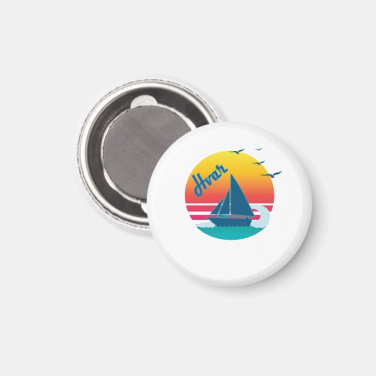 レトロヴィンテージフヴァーサンセット, #Hvar マグネット (正面/裏面)