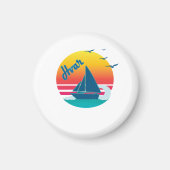 レトロヴィンテージフヴァーサンセット, #Hvar マグネット (正面)