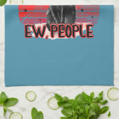 レトロヴィンテージブラックキャットニューピープル キッチンタオル (折り畳み)