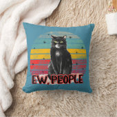 レトロヴィンテージブラックキャットニューピープル クッション (ブランケット)