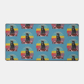 レトロヴィンテージブラックキャットニューピープル デスクマット (正面)